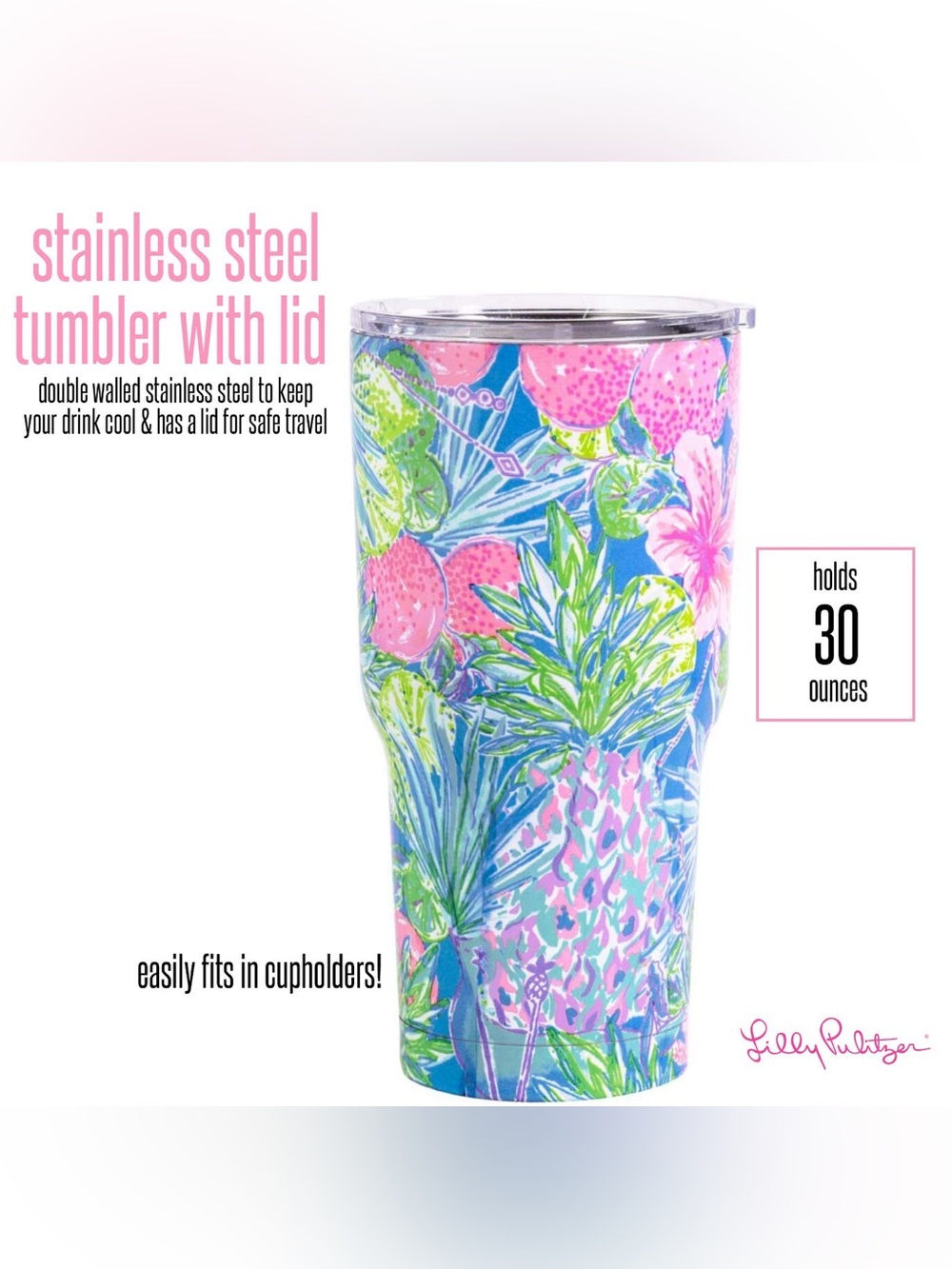 Lilly Pulitzer Floral Stainless Steel Tumbler